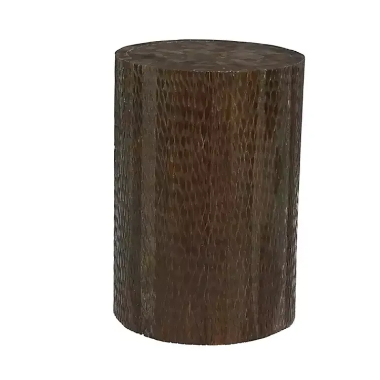 Kirklands Home Accent & End Tables|Teak Wood Drum Accent Table Brown