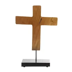 Best Teak Wood Floating Cross Tabletop Sculpture Statues & Figurines