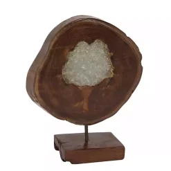 Best Teak Wood Raw Edge Crystal Figurine Statues & Figurines