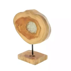 Best Teak Wood Raw Edge Crystal Figurine Statues & Figurines