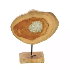 Best Teak Wood Raw Edge Crystal Figurine Statues & Figurines