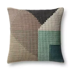 Kirklands Home Outdoor Cushions & Pillows|Teal and Brown Abstract Outdoor Pillow