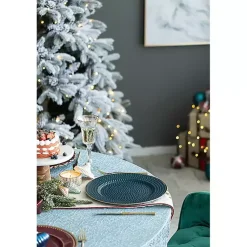 Kirklands Home Serving & Entertaining|Teal and Gold Hobnail Chargers, Set of 4 Blue