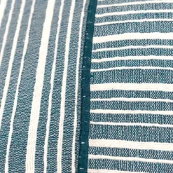 Clearance Teal and Ivory Directional Stripes Pillow Pillows