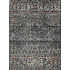 Kirklands Home Area Rugs|Teal and Ivory Grant Washable Area Rug, 5x7 Blue