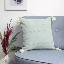 Online Teal Dobby Loomed Pillow Pillows