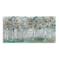 Kirklands Home Canvas Art|Teal Forest Canvas Art Print Blue