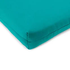 Kirklands Home Outdoor Cushions & Pillows|Teal French Edge Outdoor Chair Cushions, Set of 2 Blue