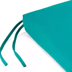 Kirklands Home Outdoor Cushions & Pillows|Teal French Edge Outdoor Chair Cushions, Set of 2 Blue