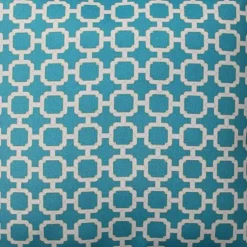 Kirklands Home Outdoor Cushions & Pillows|Teal Hickory Geo Outdoor Lumbar Pillows, Set of 2 Blue