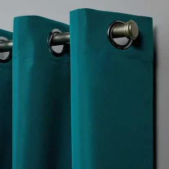 Kirklands Home Outdoor Curtains|Teal Nicole Outdoor Curtain Panel Set, 96 in. Blue