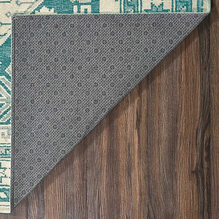 Kirklands Home Area Rugs|Teal Seraz Washable Area Rug, 5x7