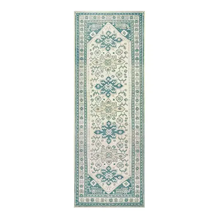 Kirklands Home Area Rugs|Teal Seraz Washable Runner, 2x7