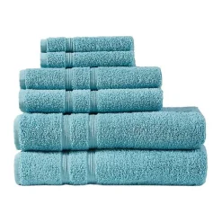 Kirklands Home Bath Towels|Teal Turkish Cotton 6-pc. Towel Set Blue