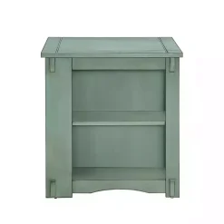Kirklands Home Accent & End Tables|Teal Wood Parnell Storage Accent Table