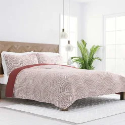 Kirklands Home Quilts|Terra Scalloped Reversible 3-pc. Queen Quilt Set