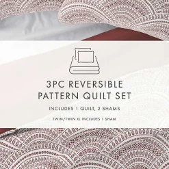 Kirklands Home Quilts|Terra Scalloped Reversible 3-pc. Queen Quilt Set