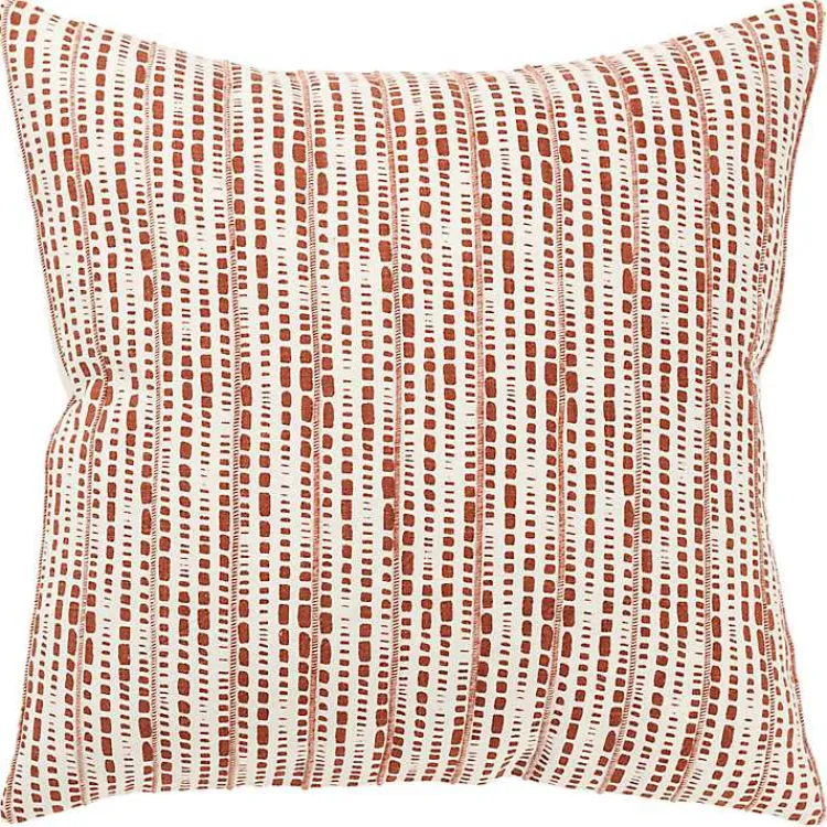Discount Terracotta Dash Print Throw Pillow Pillows