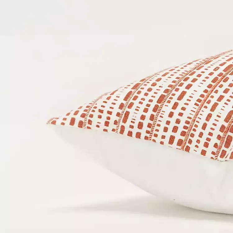 Discount Terracotta Dash Print Throw Pillow Pillows