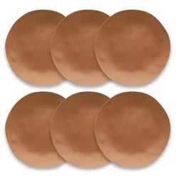 Kirklands Home Outdoor Dining|Terracotta Melamine Santal Dinner Plates, Set of 6 Orange