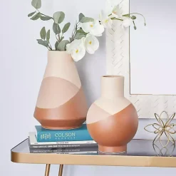 Best Terracotta Modern Ceramic Vases, Set of 2 Vases