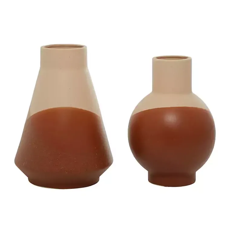 Best Terracotta Modern Ceramic Vases, Set of 2 Vases