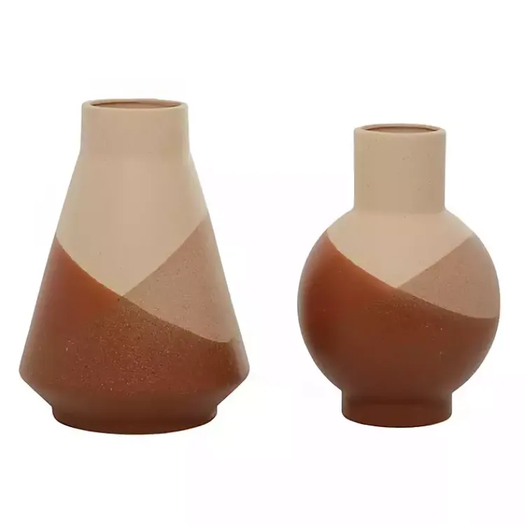 Best Terracotta Modern Ceramic Vases, Set of 2 Vases