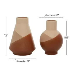 Best Terracotta Modern Ceramic Vases, Set of 2 Vases