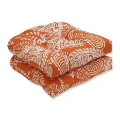 Kirklands Home Outdoor Cushions & Pillows|Terracotta Paisley Outdoor Seat Cushions, Set of 2