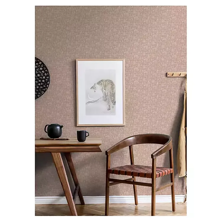 Kirklands Home Wall Murals & Wallpaper|Terracotta Textu Poplin Peel & Stick Wallpaper Red