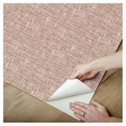 Kirklands Home Wall Murals & Wallpaper|Terracotta Textu Poplin Peel & Stick Wallpaper Red