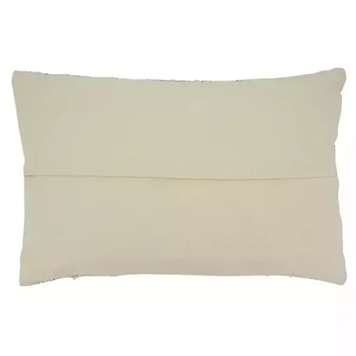 Textured Ivory Fringe Lumbar Throw Pillow Pillows