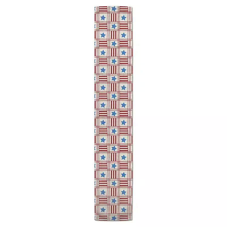 Kirklands Home Table Linens|4th of July Stars & Stripes Table Runner, 90 in.