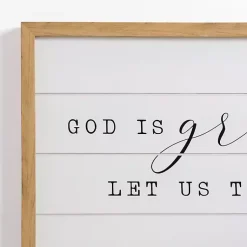 Kirklands Home Wall Quotes & Signs|Thank Him For Our Food Wall Plaque White