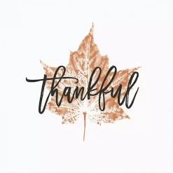 Discount Thankful Leaf Stamp Framed Canvas Art Print Fall