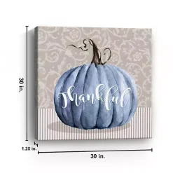Hot Thankful Pumpkin Canvas Art Print, 30x30 Fall