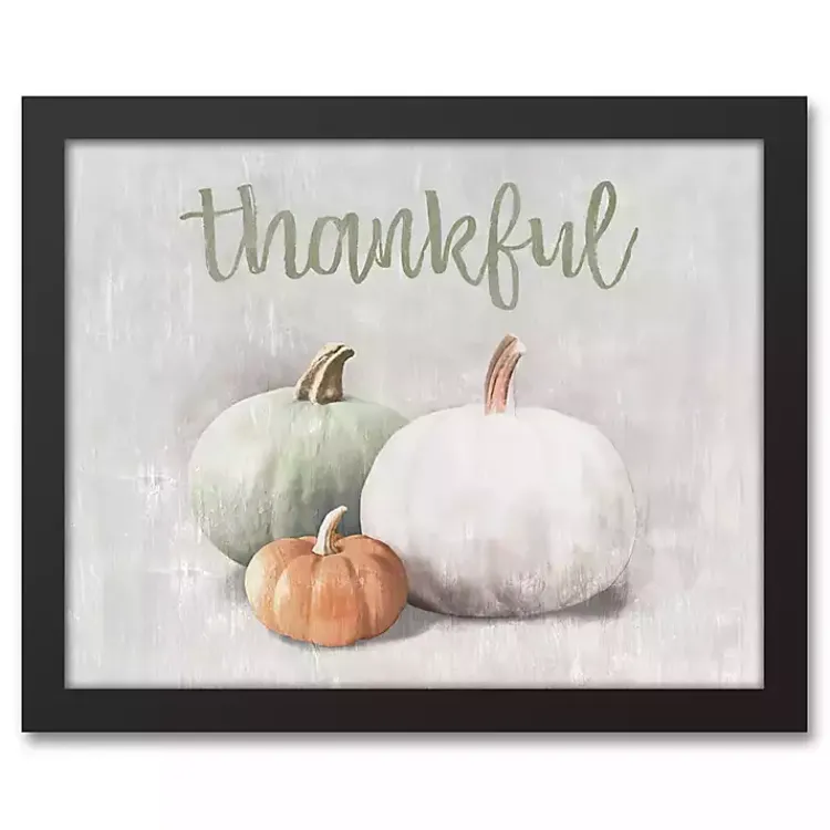 Online Thankful Pumpkins Framed Canvas Art Print Fall