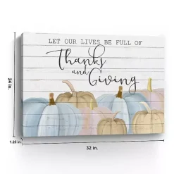 New Thanksgiving Pastel Pumpkins Canvas Art Print Fall