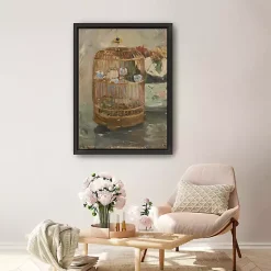 Kirklands Home Canvas Art|The Cage Morisot Framed Canvas Art Print Multi