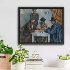 Kirklands Home Canvas Art|The Card Players Framed Canvas Art Print