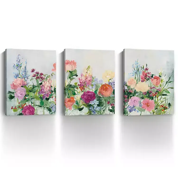 Kirklands Home Canvas Art|The Cutting Garden 3-pc. Canvas Art Print Set Multi