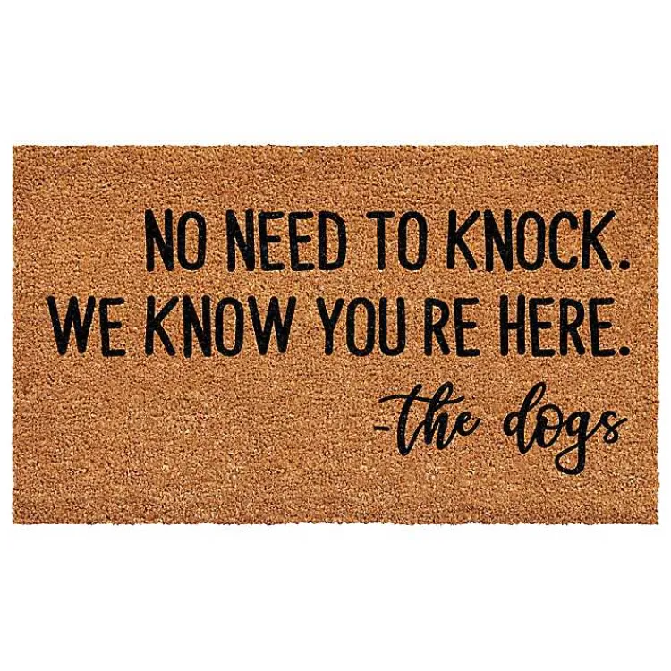 Kirklands Home Doormats|The Dogs Know You're Here Coir Doormat