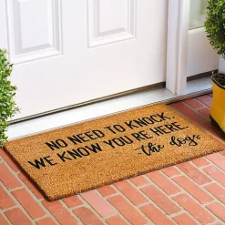 Kirklands Home Doormats|The Dogs Know You're Here Coir Doormat