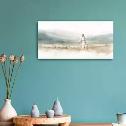 Kirklands Home Canvas Art|The Good Shepherd Canvas Art Print, 20x10 in.