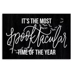 Sale The Most Spooktacular Time Canvas Wall Plaque Halloween
