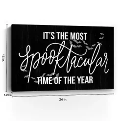 Sale The Most Spooktacular Time Canvas Wall Plaque Halloween