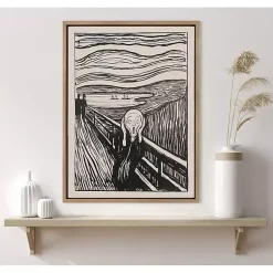 Kirklands Home Canvas Art|The Scream Framed Canvas Art Print