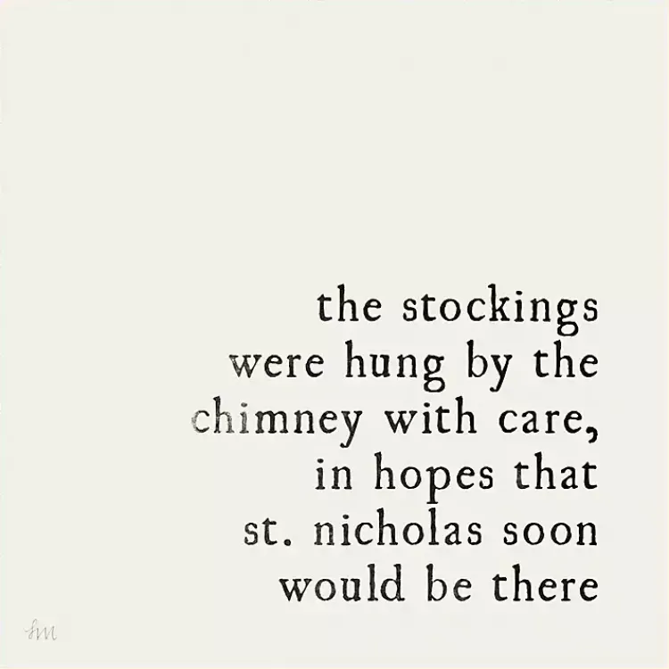 Clearance The Stockings Were Hung Framed Canvas Art Print Christmas Art & Wall Decor