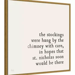 Clearance The Stockings Were Hung Framed Canvas Art Print Christmas Art & Wall Decor