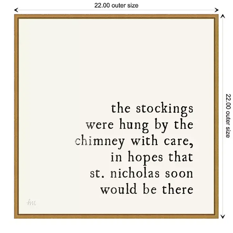 Clearance The Stockings Were Hung Framed Canvas Art Print Christmas Art & Wall Decor